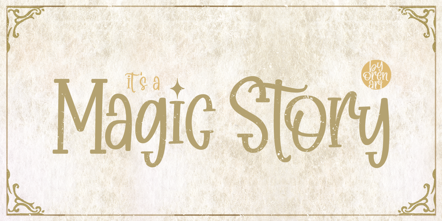 Przykład czcionki Magic Story Regular